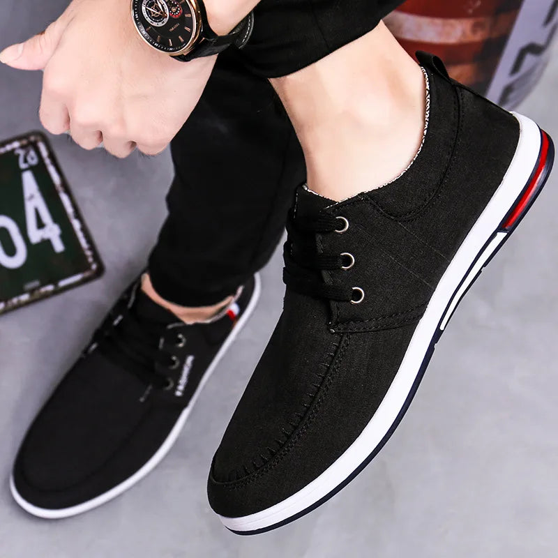 Fashion Shoes Walking Men Shoes Men Casual Shoes 2022 Spring Summer Sweat-Absorbant Breathable Casual Canvas Men Driving Shoes